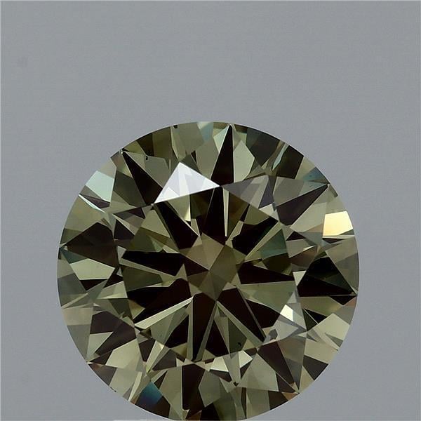 3.02 Ct. Fancy Vivid Green Round Lab Grown Diamond