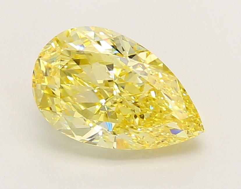 1.88 Ct. Fancy Vivid Yellow Pear Lab Grown Diamond