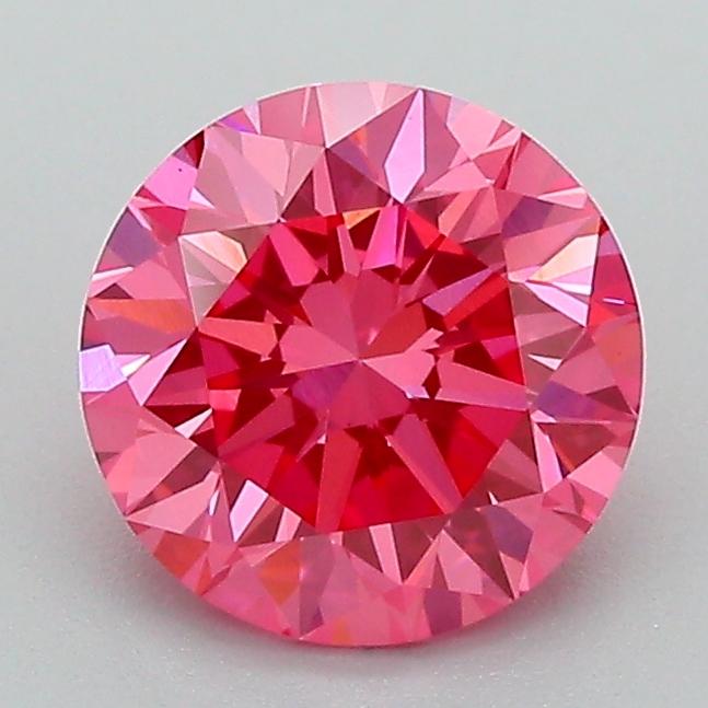 1.51 Ct. Fancy Vivid Pink Round Lab Grown Diamond