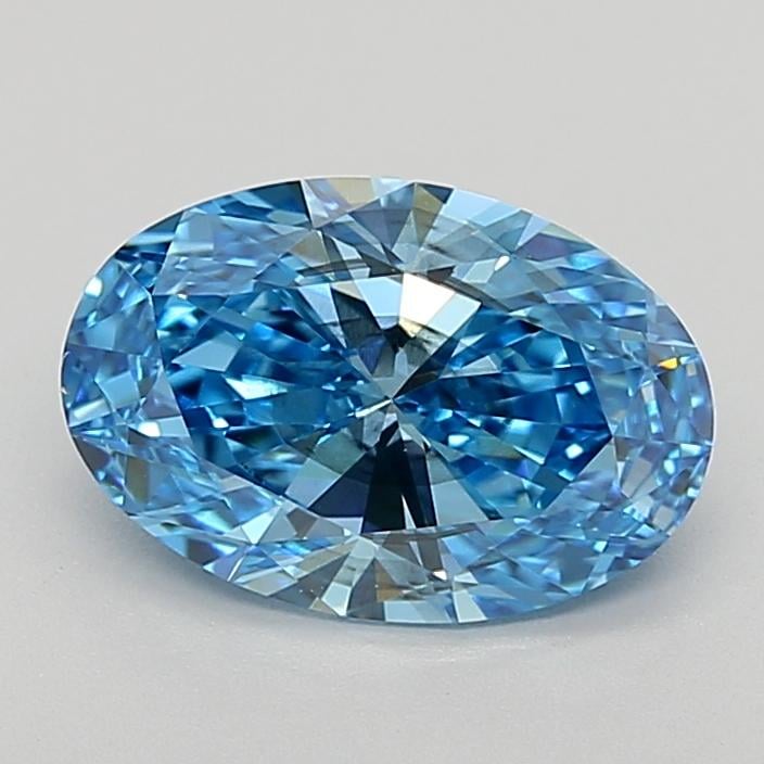 2.01 Ct. Fancy Vivid Blue Oval Lab Grown Diamond