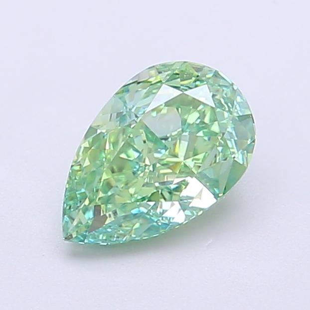 1.01 Ct. Fancy Vivid Green Pear Lab Grown Diamond