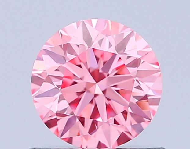 0.70 Ct. Fancy Vivid Pink Round Lab Grown Diamond