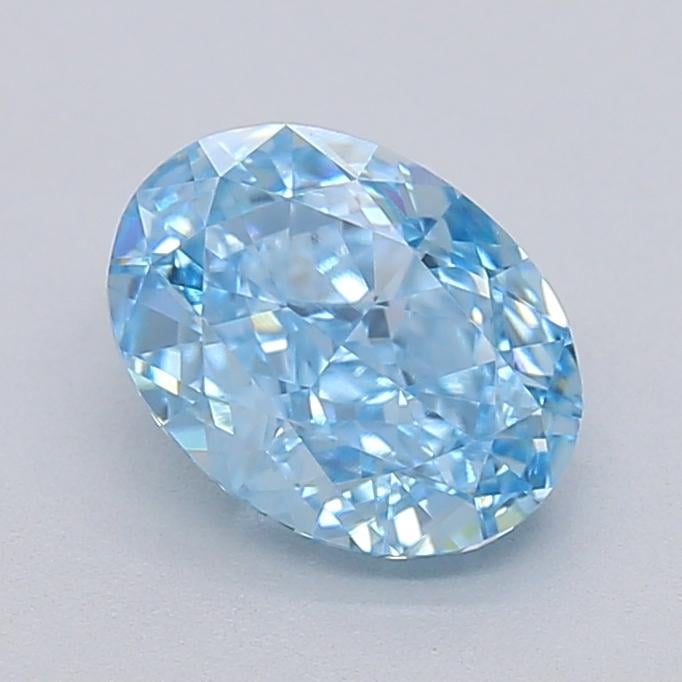 1.06 Ct. Fancy Vivid  Blue Oval Lab Grown Diamond