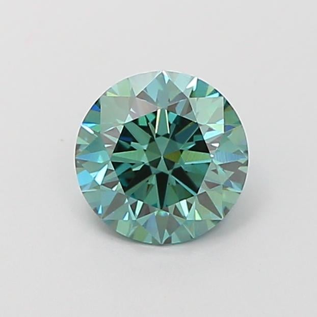 1.00 Ct. Fancy Vivid  Green Round Lab Grown Diamond