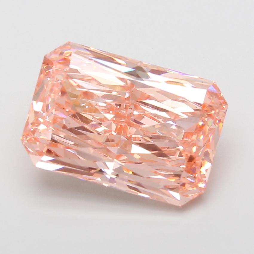 9.10 Ct. Fancy Vivid Pink Radiant Lab Grown Diamond