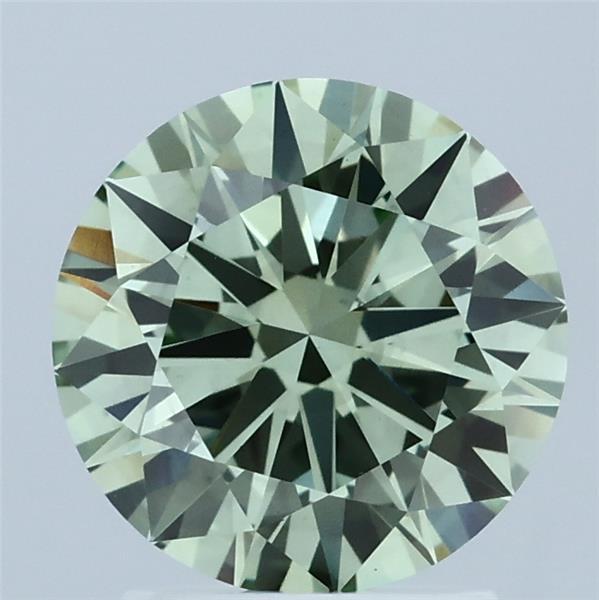 2.01 Ct. Fancy Vivid  Green Round Lab Grown Diamond
