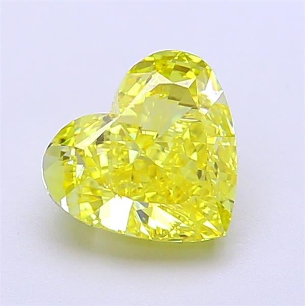 1.37 Ct. Fancy Vivid  Yellow Heart Lab Grown Diamond