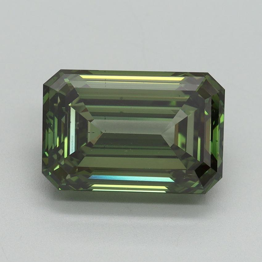 5.01 Ct. Fancy Vivid Green Emerald Lab Grown Diamond