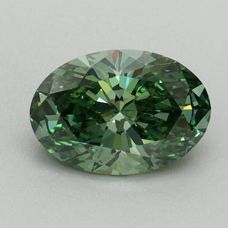 1.01 Ct. Fancy Vivid Pacific Green Oval Lab Grown Diamond