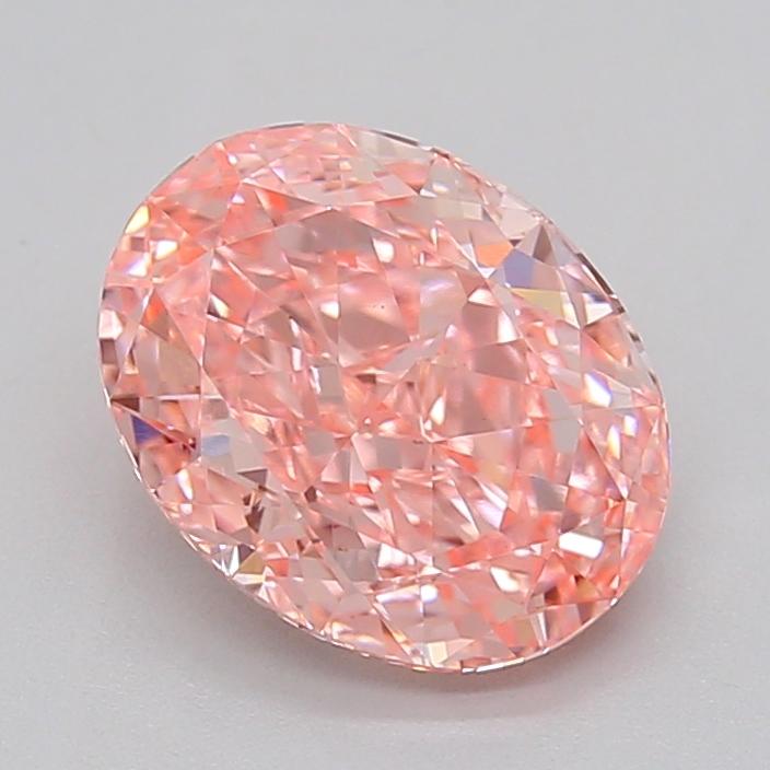 2.10 Ct. Fancy Vivid  Pink Oval Lab Grown Diamond