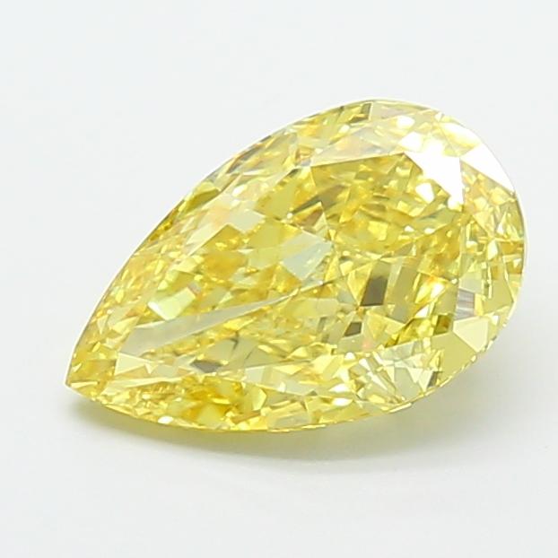 2.59 Ct. Fancy Vivid Yellow Pear Lab Grown Diamond