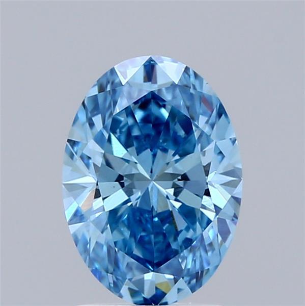 1.51 Ct. Fancy Vivid Blue Oval Lab Grown Diamond