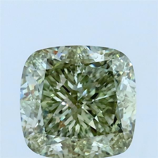 2.02 Ct. Fancy Green Cushion Lab Grown Diamond