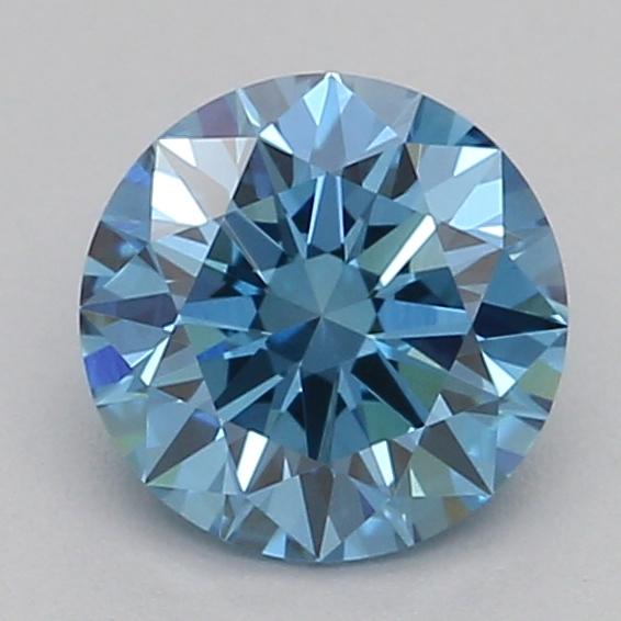 0.51 Ct. Fancy Vivid Blue Round Lab Grown Diamond