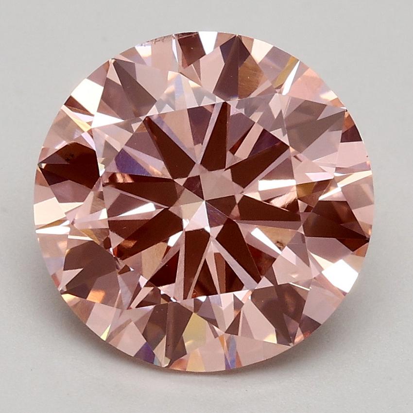 2.70 Ct. Fancy Intense Pink Round Lab Grown Diamond