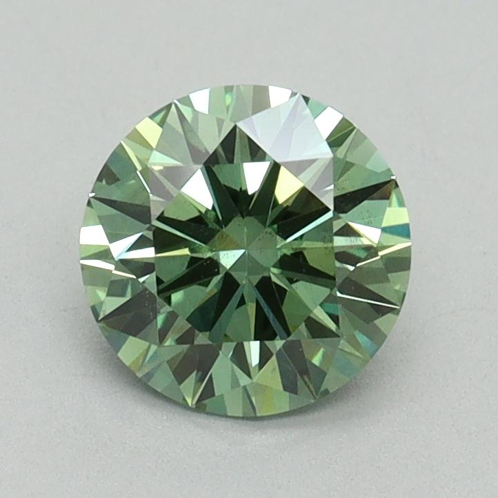 1.01 Ct. Fancy Vivid Green Round Lab Grown Diamond