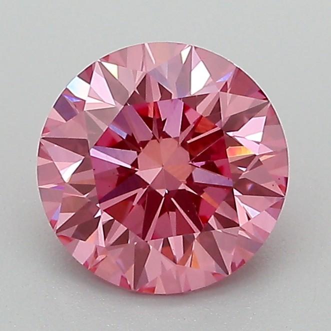 1.41 Ct. Fancy Vivid Pink Round Lab Grown Diamond