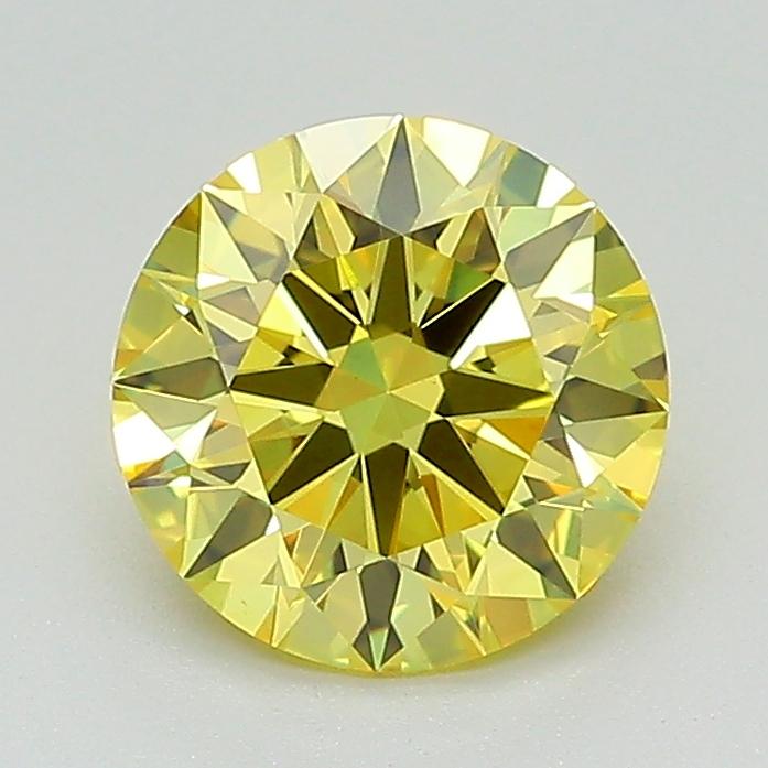 1.33 Ct. Fancy Vivid Yellow Round Lab Grown Diamond