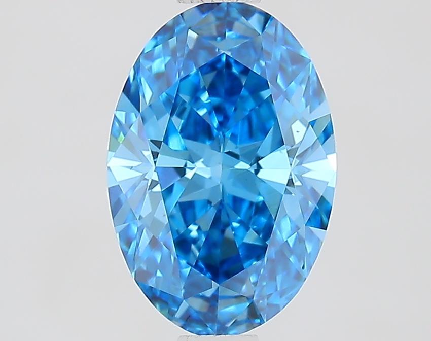 1.09 Ct. Fancy Vivid Blue Oval Lab Grown Diamond