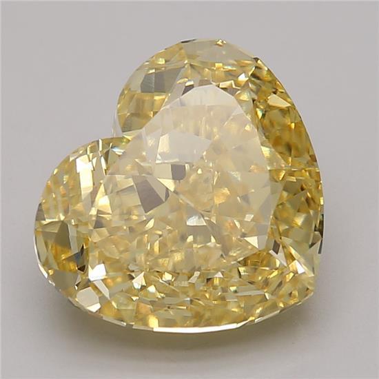 6.04 Ct. Fancy Vivid Yellow Heart Lab Grown Diamond