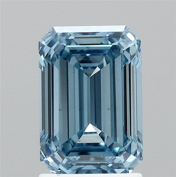 2.01 Ct. Fancy Vivid Blue Emerald Lab Grown Diamond