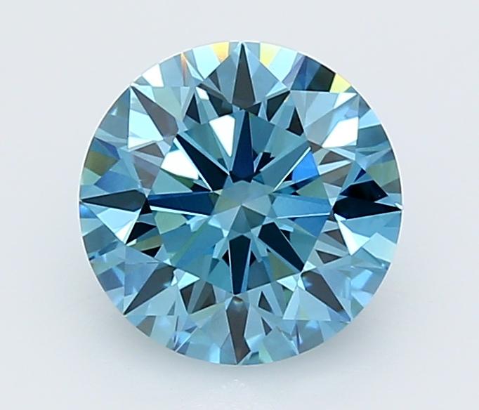 2.39 Ct. Fancy Vivid  Blue Round Lab Grown Diamond