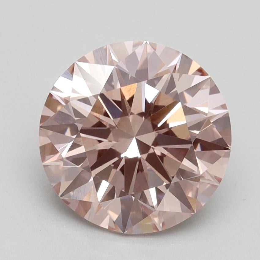 2.61 Ct. Fancy Intense Pink Round Lab Grown Diamond