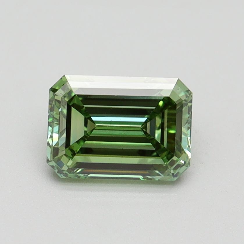 1.01 Ct. Fancy Intense Pacific Green Emerald Lab Grown Diamond