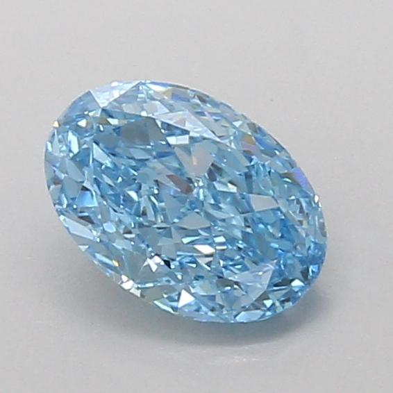 1.00 Ct. Fancy Vivid Blue Oval Lab Grown Diamond