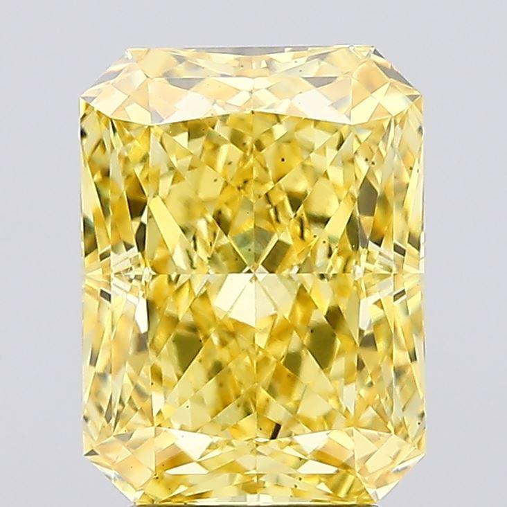 3.81 Ct. Fancy Vivid Yellow Radiant Lab Grown Diamond