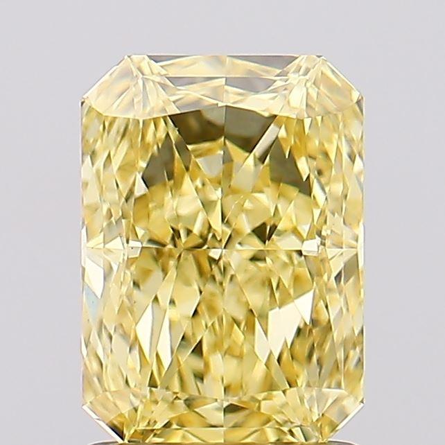 1.75 Ct. Fancy Vivid Yellow Radiant Lab Grown Diamond
