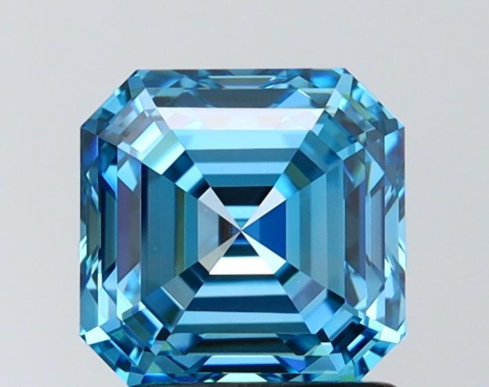 2.09 Ct. Fancy Vivid Blue Asscher Lab Grown Diamond