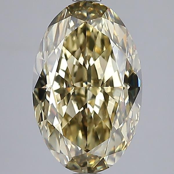 3.58 Ct. Fancy Intense Yellow Oval Lab Grown Diamond