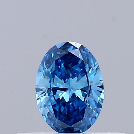 0.31 Ct. Fancy Vivid Blue Oval Lab Grown Diamond