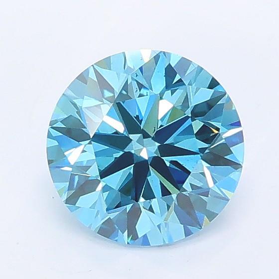 1.02 Ct. Fancy Vivid Blue Round Lab Grown Diamond