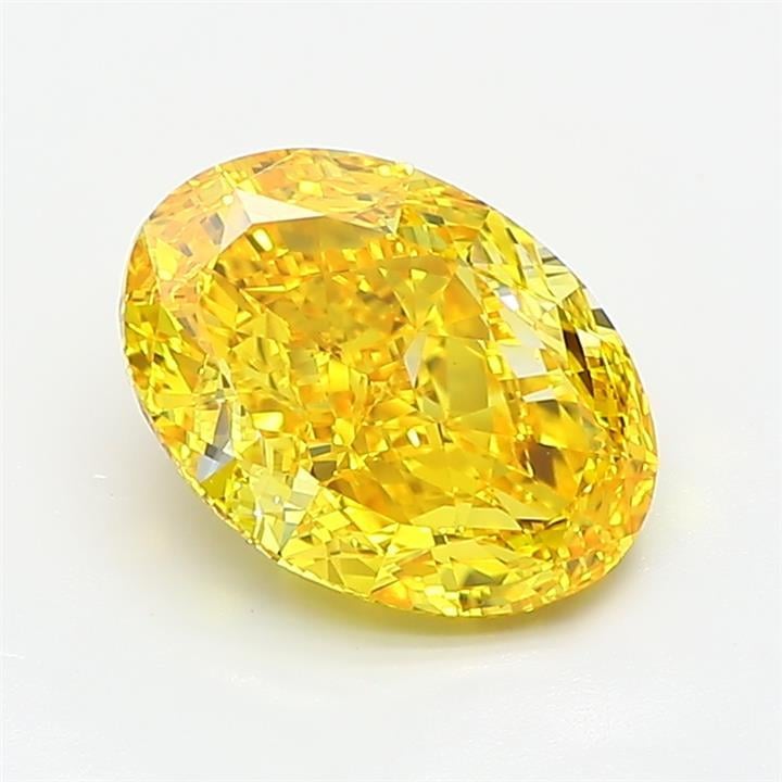 2.06 Ct. Fancy Vivid Yellow Oval Lab Grown Diamond