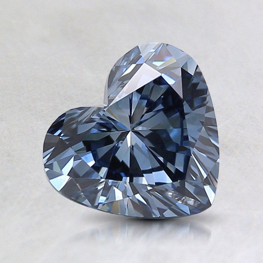 0.99 Ct. Fancy Intense Blue Heart Lab Grown Diamond