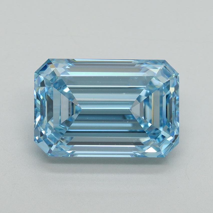 4.22 Ct. Fancy Intense Blue Emerald Lab Grown Diamond