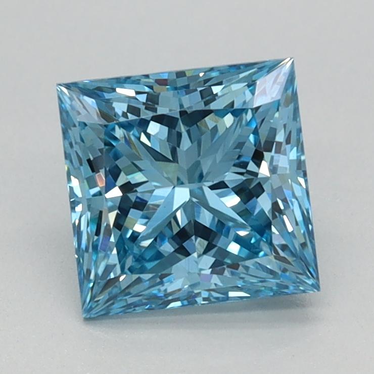 1.07 Ct. Fancy Vivid Blue Princess Lab Grown Diamond