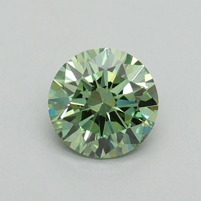 0.51 Ct. Fancy Vivid Green Round Lab Grown Diamond