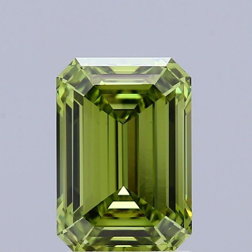 1.73 Ct. Fancy Vivid Green Emerald Lab Grown Diamond