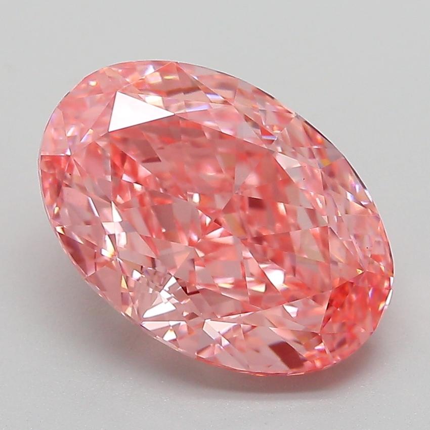 4.08 Ct. Fancy Vivid Pink Oval Lab Grown Diamond