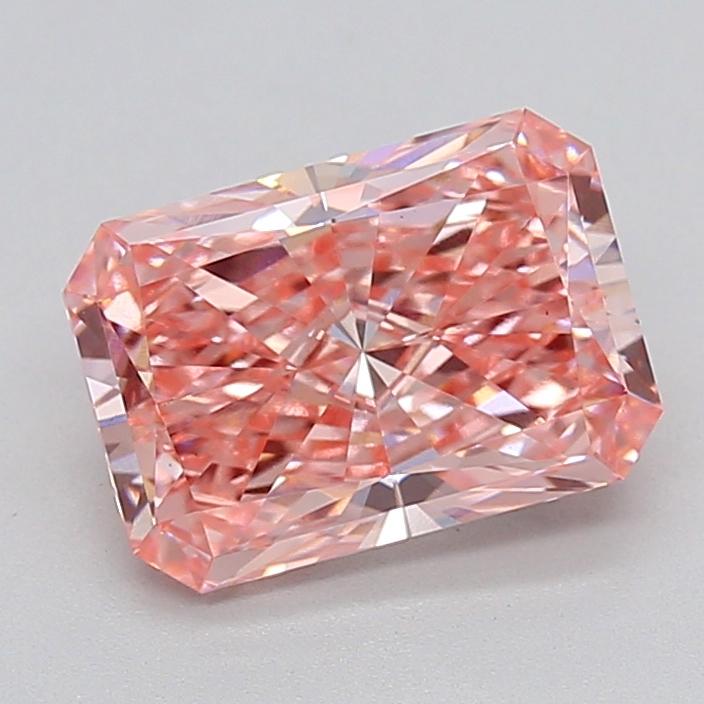 3.02 Ct. Fancy Vivid  Pink Radiant Lab Grown Diamond