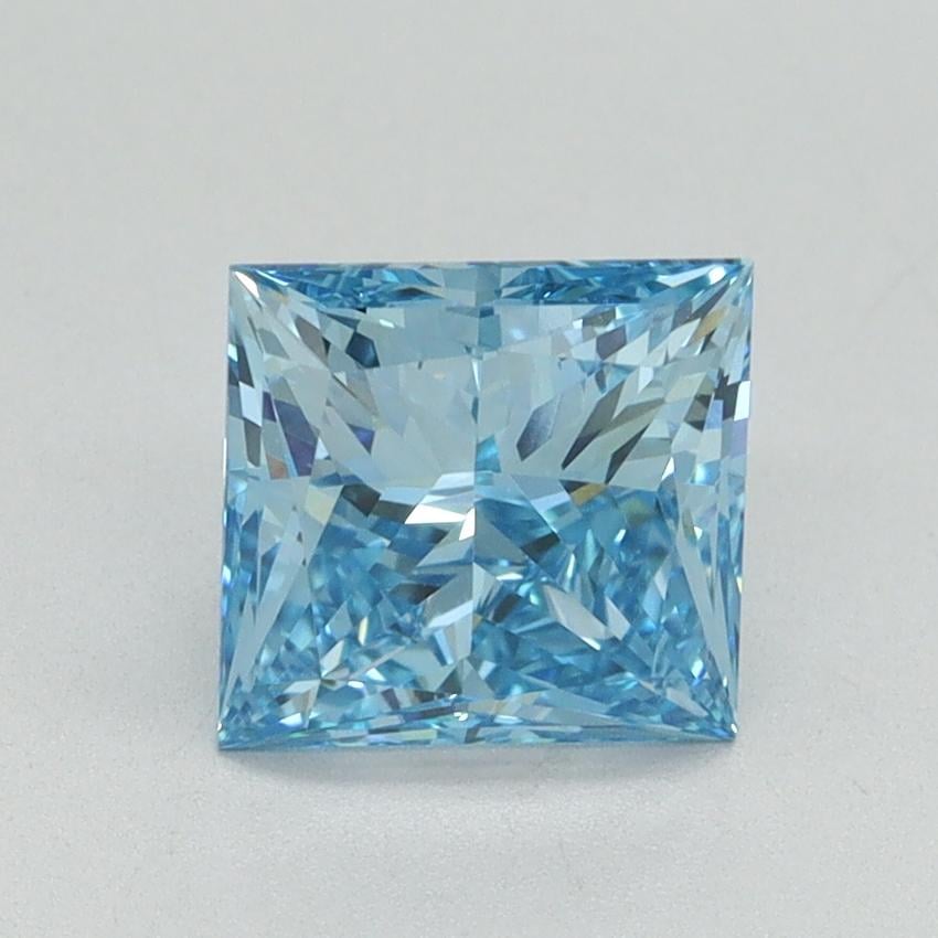 1.63 Ct. Fancy Vivid Blue Princess Lab Grown Diamond