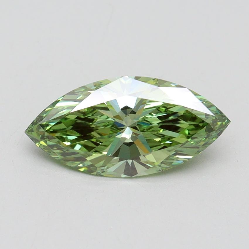 1.04 Ct. Fancy Vivid Green Marquise Lab Grown Diamond