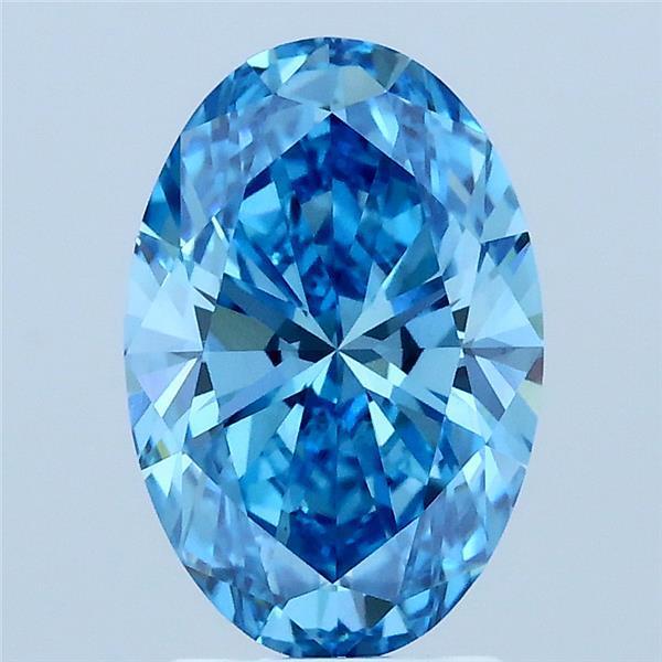 2.01 Ct. Fancy Vivid Blue Oval Lab Grown Diamond