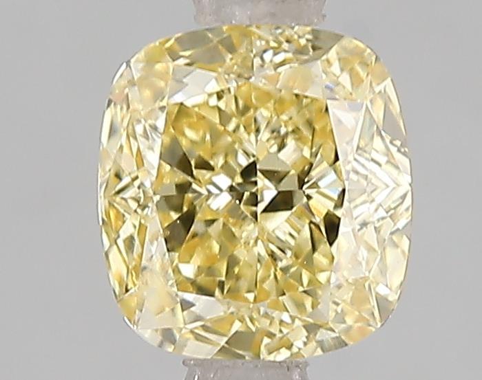 1.57 Ct. Fancy Vivid Yellow Cushion Lab Grown Diamond