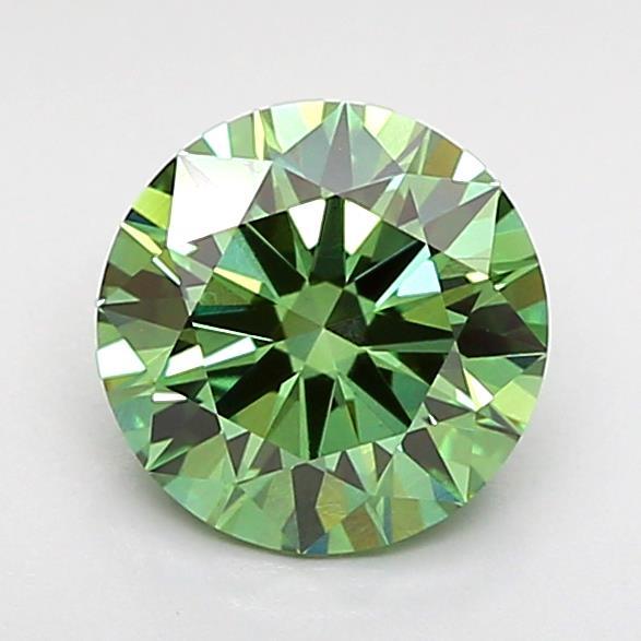 1.24 Ct. Fancy Vivid Green Round Lab Grown Diamond