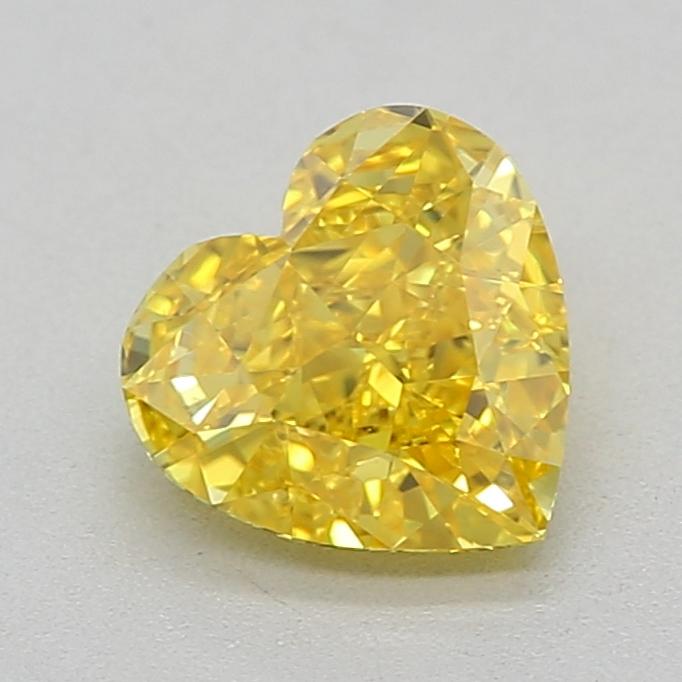 0.73 Ct. Fancy Vivid Yellow Heart Lab Grown Diamond