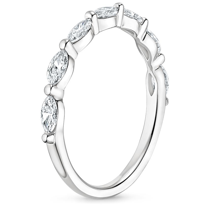 18K White Gold Joelle Diamond Ring, large side view